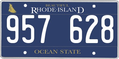 RI license plate 957628