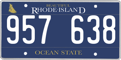 RI license plate 957638