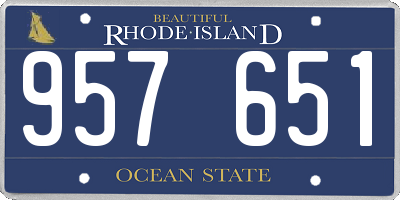 RI license plate 957651