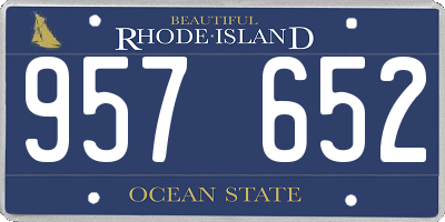 RI license plate 957652