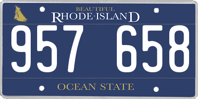 RI license plate 957658