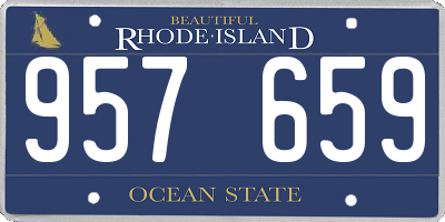 RI license plate 957659