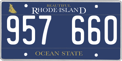 RI license plate 957660