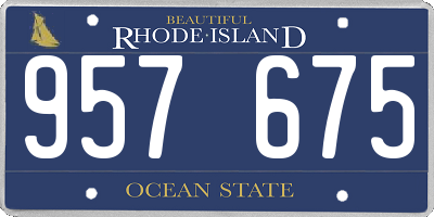 RI license plate 957675