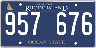 RI license plate 957676