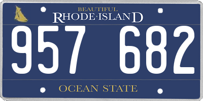 RI license plate 957682