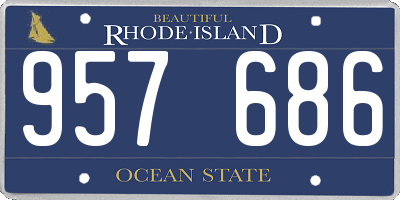 RI license plate 957686