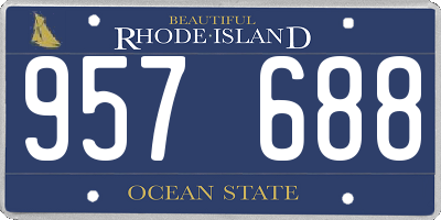RI license plate 957688