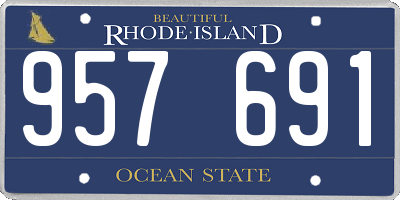 RI license plate 957691