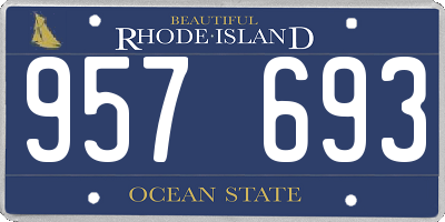 RI license plate 957693