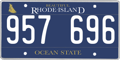 RI license plate 957696