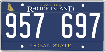 RI license plate 957697