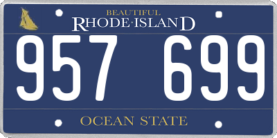 RI license plate 957699