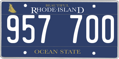 RI license plate 957700