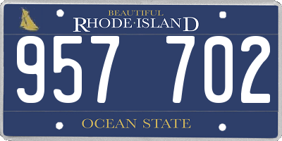RI license plate 957702