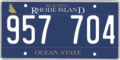 RI license plate 957704