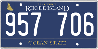 RI license plate 957706