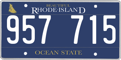 RI license plate 957715