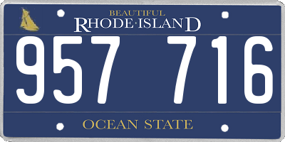 RI license plate 957716