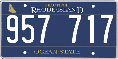 RI license plate 957717