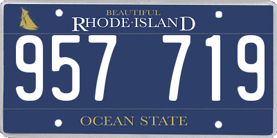 RI license plate 957719