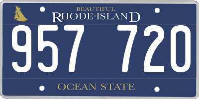 RI license plate 957720