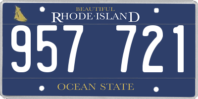 RI license plate 957721