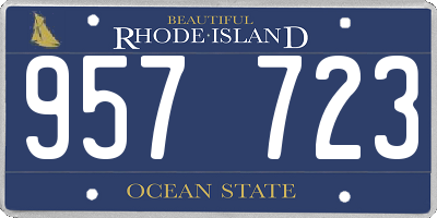 RI license plate 957723