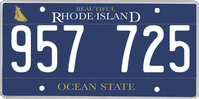 RI license plate 957725