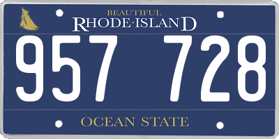 RI license plate 957728