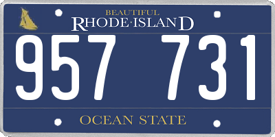 RI license plate 957731