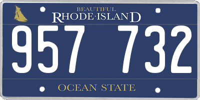 RI license plate 957732