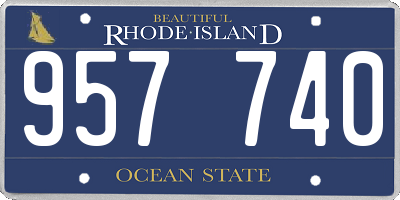 RI license plate 957740