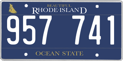 RI license plate 957741