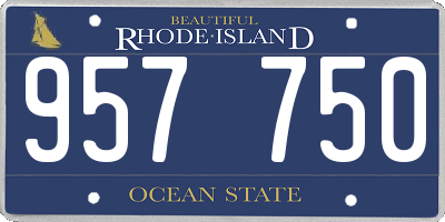 RI license plate 957750