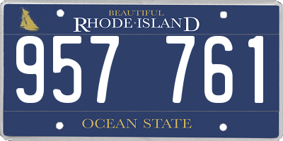 RI license plate 957761