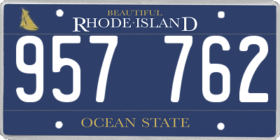 RI license plate 957762