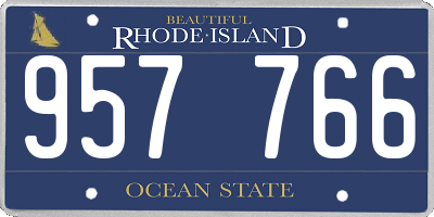 RI license plate 957766