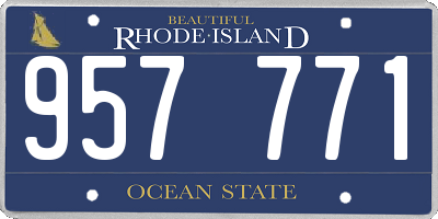RI license plate 957771