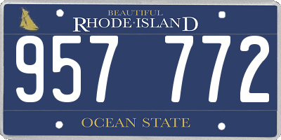 RI license plate 957772