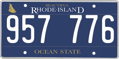 RI license plate 957776