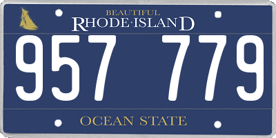 RI license plate 957779