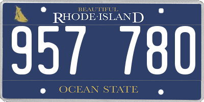 RI license plate 957780