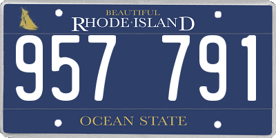RI license plate 957791