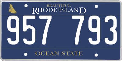 RI license plate 957793