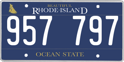RI license plate 957797