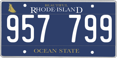 RI license plate 957799