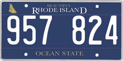 RI license plate 957824
