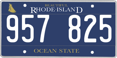 RI license plate 957825
