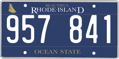 RI license plate 957841